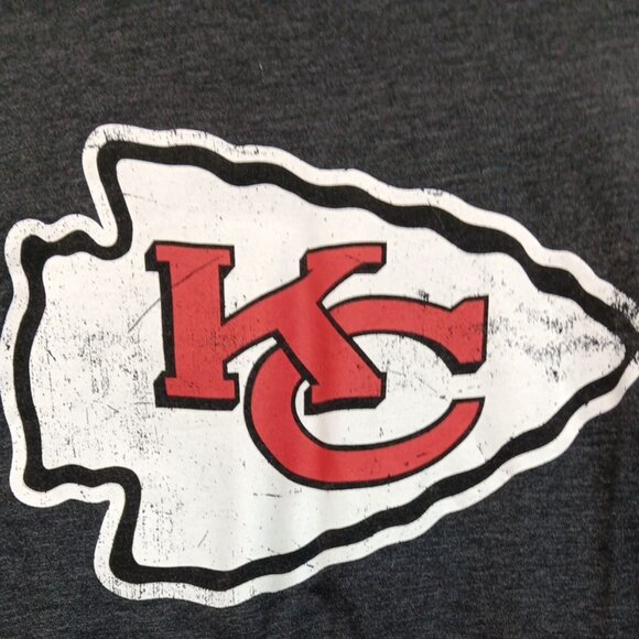Kansas City Chiefs 2XL Long Sleeve Tee – Distressed Logo – NFL Gray - Picture 4 of 4
